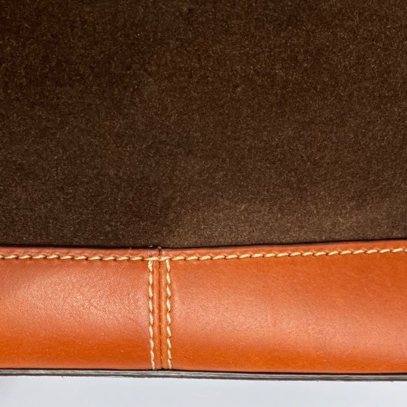 Dooney & Bourke Chocolate Suede Drawstring Bucket Bag - Picture 6 of 16